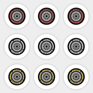 Formula 1 Tyre Choice Compound Sticker Pack Sticker